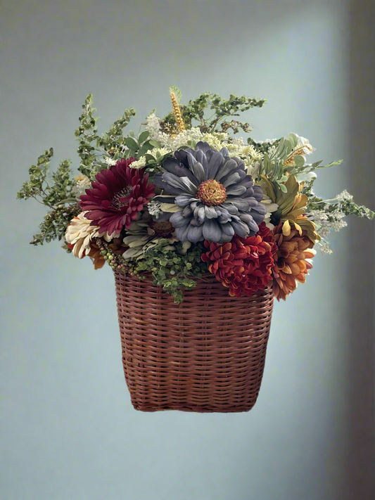 Faux Floral Hanging Basket