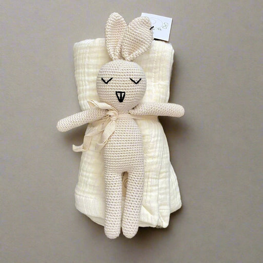 Organic Cotton Bunny + Blanket