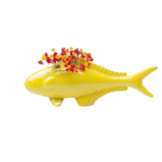 Carp Ceramic Flower Vase