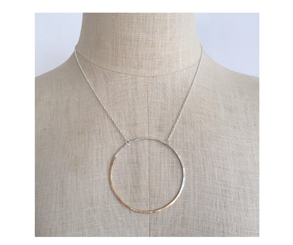 Half and Half Halo Necklace